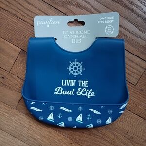 Pavilion Blue Silicone Bib